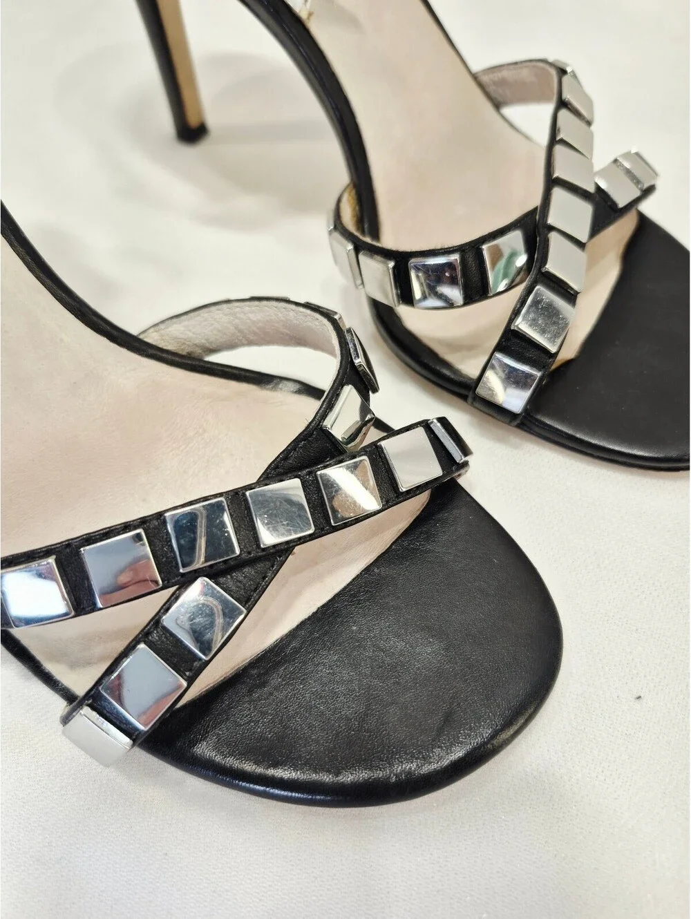 MICHAEL Michael Kors Women's 7.5 Chantelle Embellished Strappy High Heel Sandals